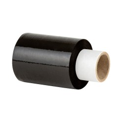 Folia stretch CZARNA  MINI 23mik x 10cm x 150m